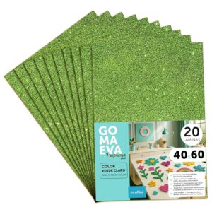 m-office Fogli di Gomma Eva Colorata Glitterata