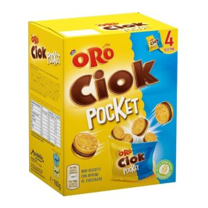 Oro Ciok Pocket Mini Biscotti Ripieni di Crema al Cacao Magro