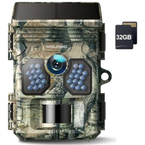 WOLFANG Fototrappola Solare 4K 30Fps