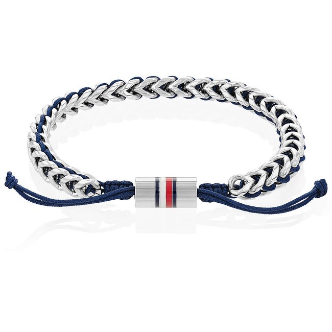 Bracciale Uomo TOMMY HILFIGER BRAIDED 2790511 Acciaio Inossidabile Tessuto Blu