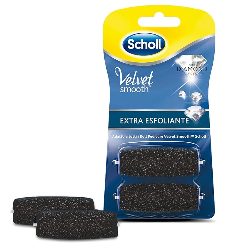 Dr. Scholl's Velvet Smooth Ricariche Testine Extra Esfolianti con Cristalli di Diamante