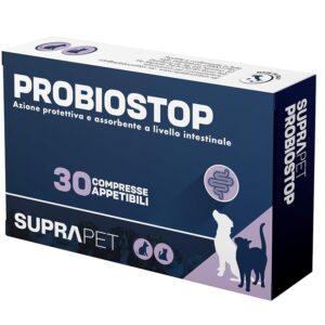 Suprapet Probiostop Probiotici Cane e Gatto 30 compresse - Contrasta la Diarrea ed