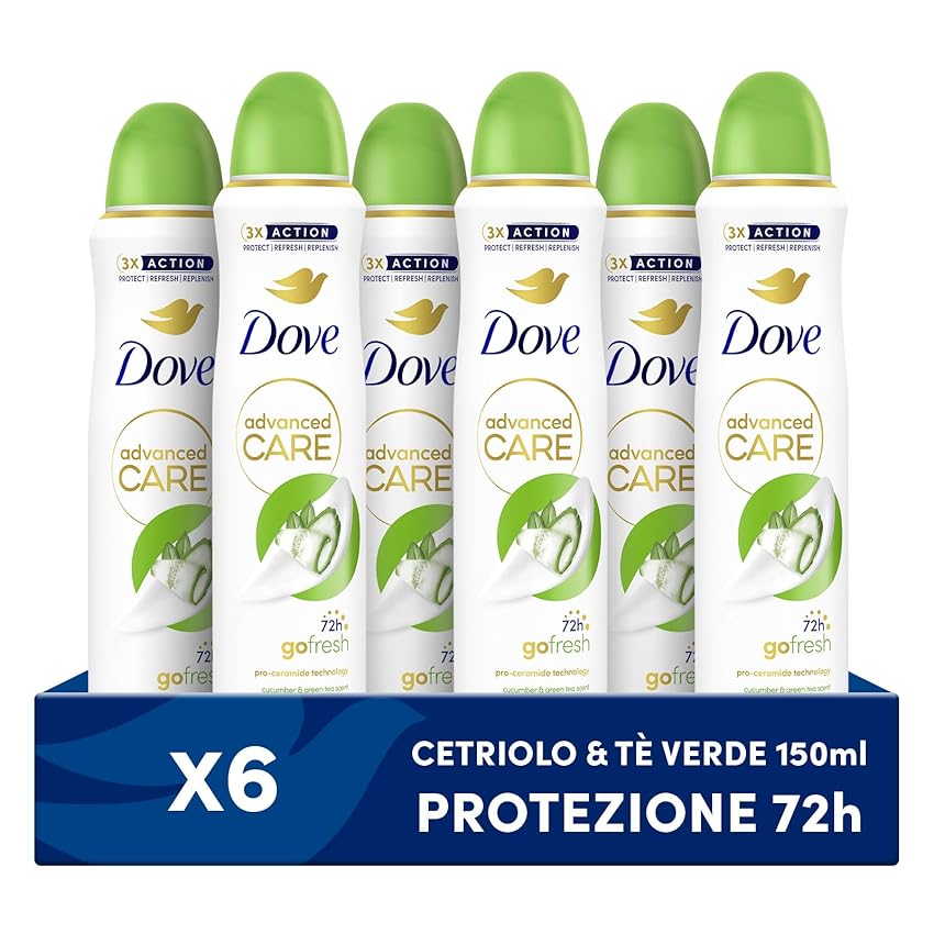 Dove Deodorante Spray Advanced Care Go Fresh Cetriolo e Té Verde