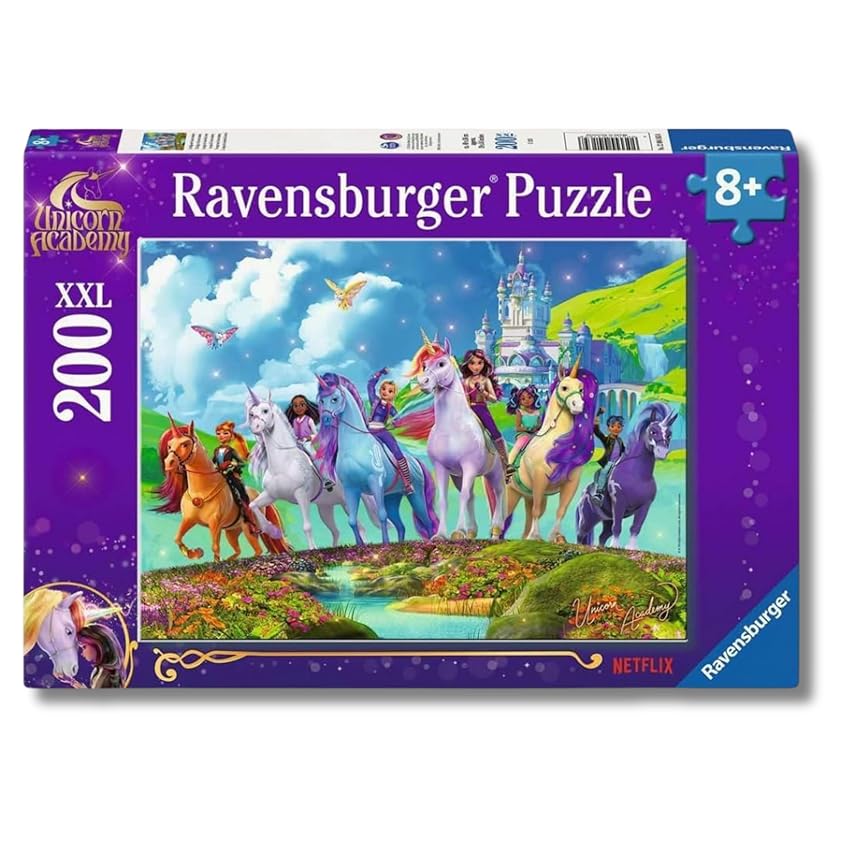 Ravensburger - Puzzle XXL Accademia Dell'unicorno | Puzzle 8 Anni In Su | Puzzle Bambini