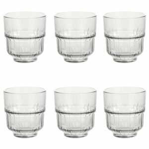 Set 6 bicchieri impilabili 340 ml in vetro