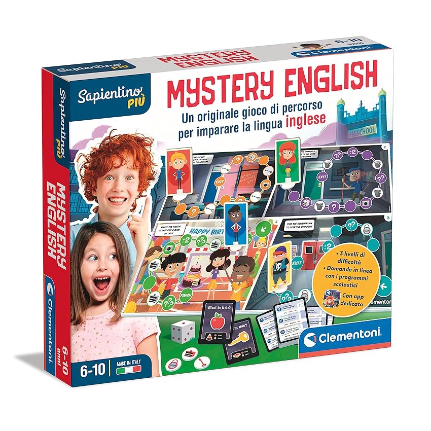 Clementoni - 16598 - Sapientino più - Mistery English - Gioco da Tavolo Educativo