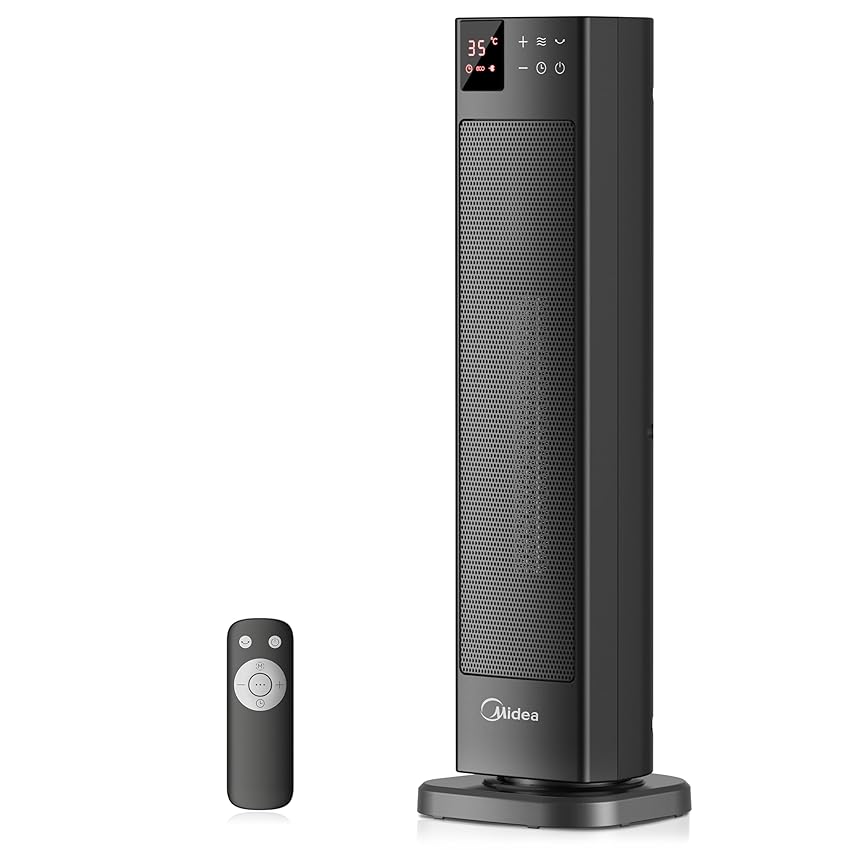 Midea NTH20-22ERSE Stufa Elettrica in Ceramica 2000W con Termostato e Telecomando