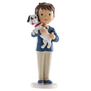 dekora - Figura Decorativa per Prima Comunione Ragazzo con Cane