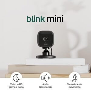 Blink Mini - Videocamera di sicurezza intelligente per interni