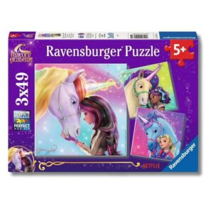 Ravensburger - Puzzles Unicorn Academy Confezioni Da 3 | Puzzle Bambini 5 Anni O Più