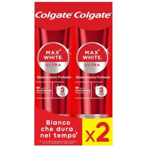 Colgate Dentifricio Sbiancante Max White Ultra Active Foam 50 ml I Denti Più Bianchi