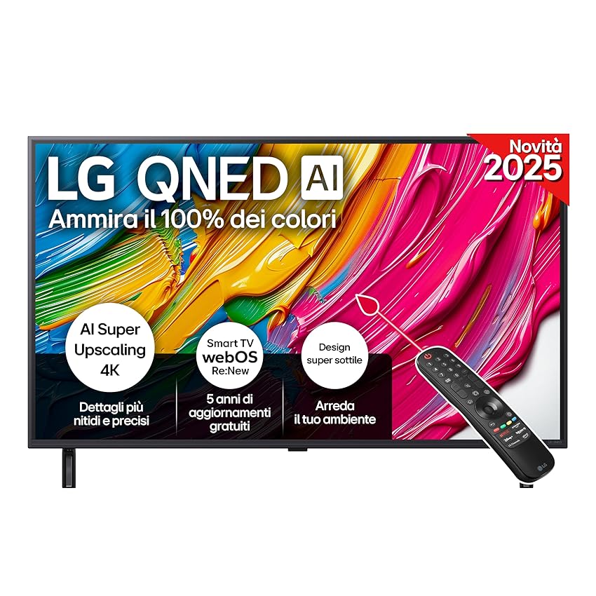 LG QNED AI QNED80 TV 43 pollici