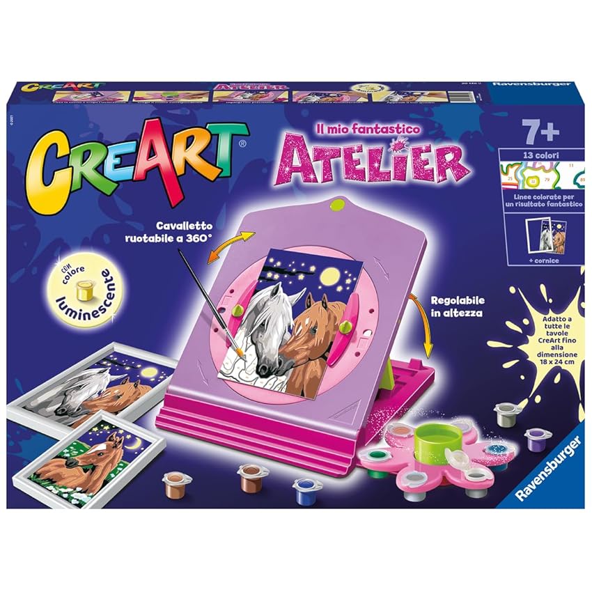 Ravensburger - Dipingere Con I Numeri Cavalli Creart | Giochi Creativi Bambina 7 Anni