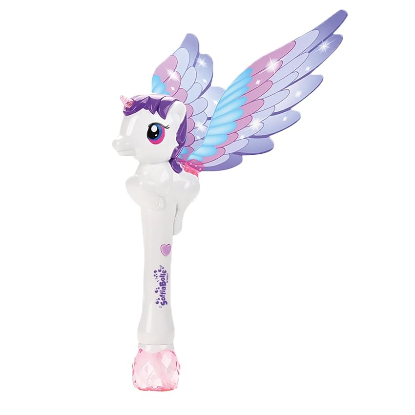 ODS - Soffiabolle Spara Bolle Unicorno con Ali e Luci LED