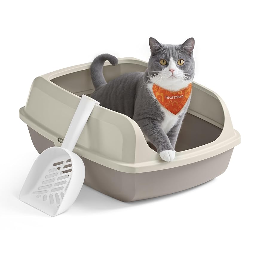 Feandrea Vassoio Lettiera per Gatti con Bordi Alti