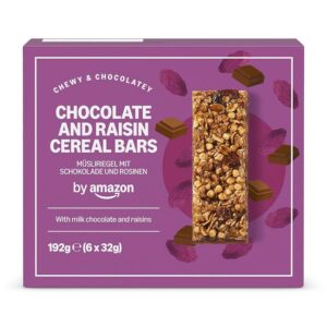 by Amazon Barretta Ai Cereali Al Cioccolato e All'uva Passa