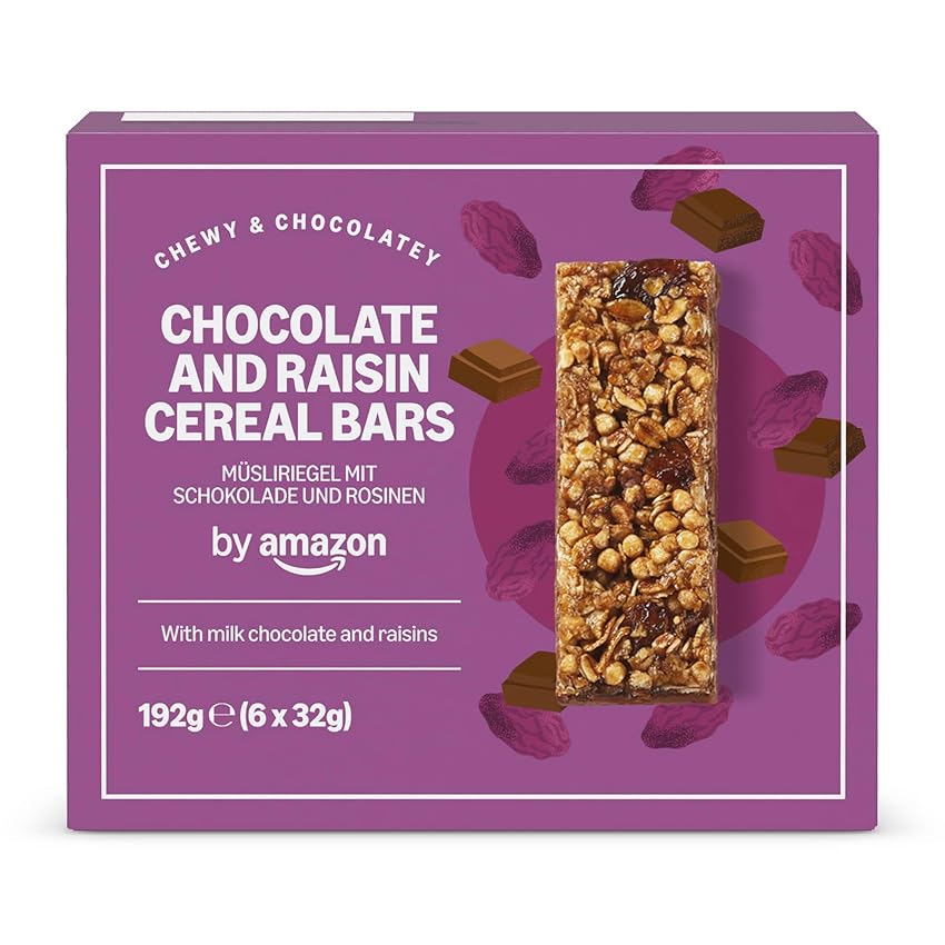 by Amazon Barretta Ai Cereali Al Cioccolato e All'uva Passa