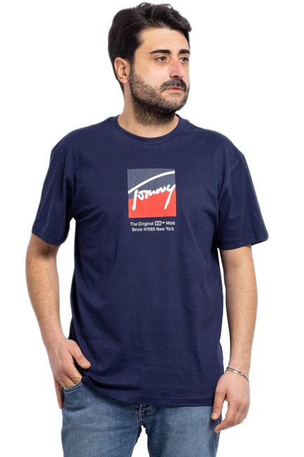 T-shirt Uomo Tommy Hilfiger Mezza Manica Corta Maglietta Regular Fit Casual