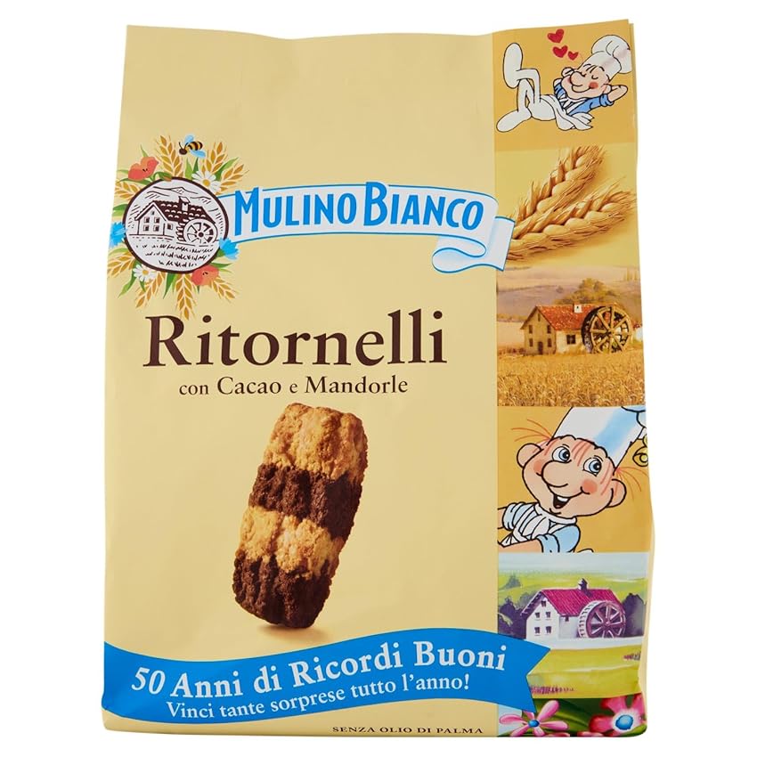 Mulino Bianco Biscotti Frollini Ritornelli con Cacao e Mandorle