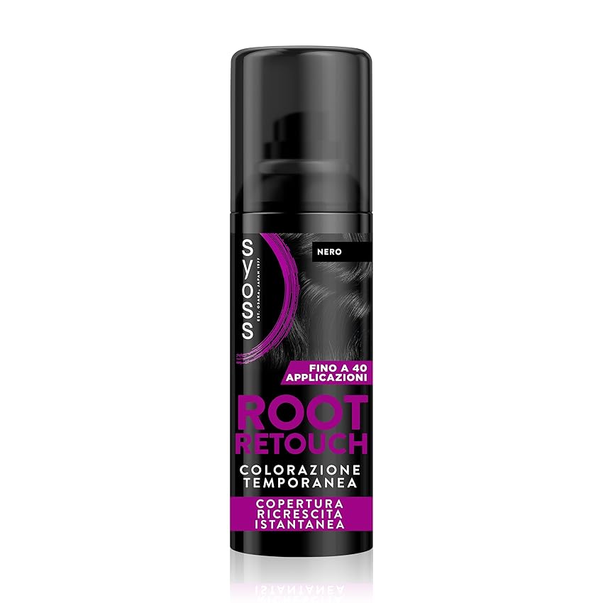 Syoss Root Retouch Colorazione Temporanea Spray Nero 120ml
