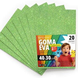 OFITURIA Fogli di Gomma Eva Glitterata per Lavoretti Creativi