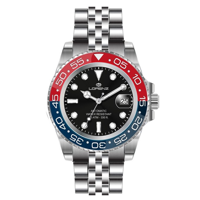 LORENZ SPORT 26122EE Orologio da uomo al quarzo in acciaio sub 100 metri