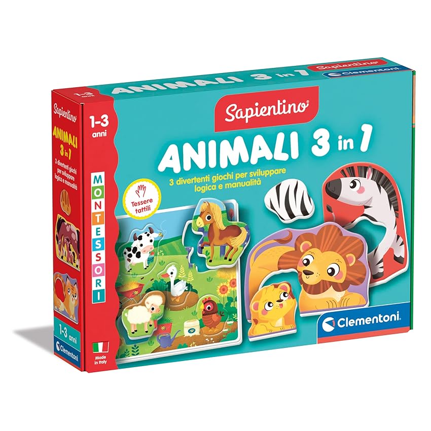 Clementoni Sapientino Montessori - Animali 3 in 1
