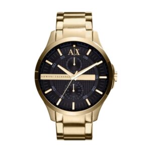 Orologio Uomo ARMANI EXCHANGE HAMPTON AX2122 Bracciale Acciaio Gold Nero