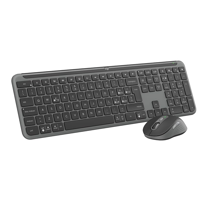 Logitech MK950 Signature Slim wireless tastiera e mouse Kit con di digitazione silenziosi