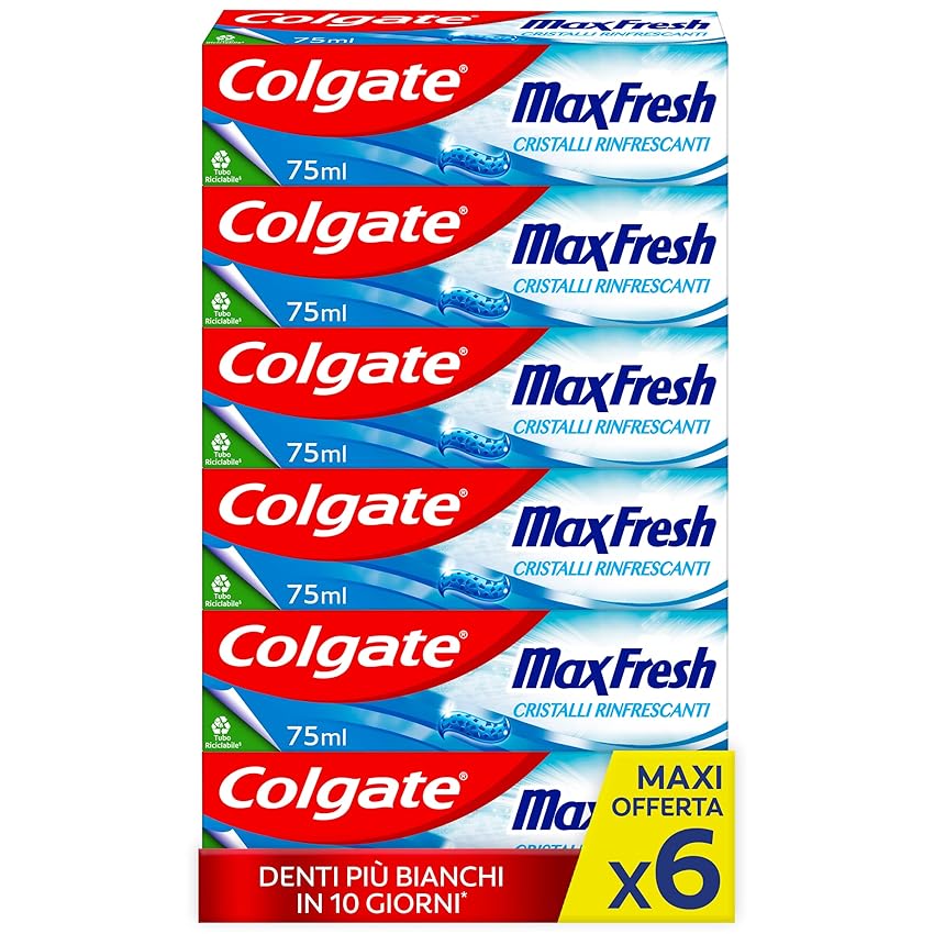 Colgate - Dentifricio Max Fresh 6x75ml (Consegna in 48 Ore)