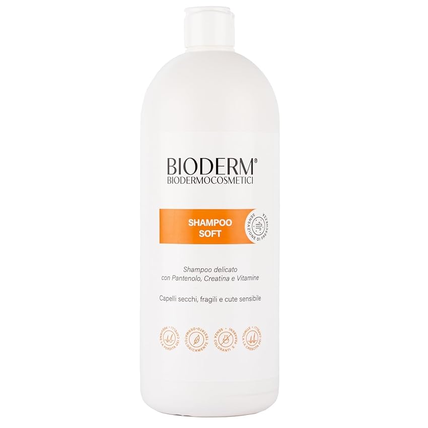 Bioderm Shampoo Soft - Shampoo per cuoio capelluto sensibile | Trattamento antiforfora