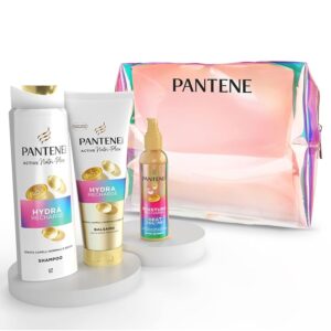 Pantene Set Regalo Donna Beauty Case Viaggio+ Linea Hydra Recharge Shampoo 250ml