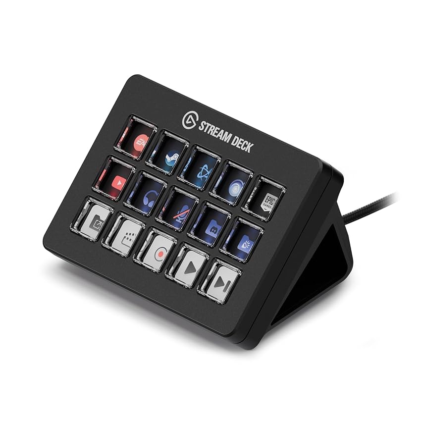 Elgato Stream Deck Scissor Keys — Controller di flusso di lavoro con tasti macro personalizzabili per OBS