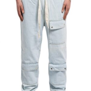 Jeans Uomo Baggy Fit Made In Italy Pantalone Casual Pantaloni Ampi Tasconi VEQUE