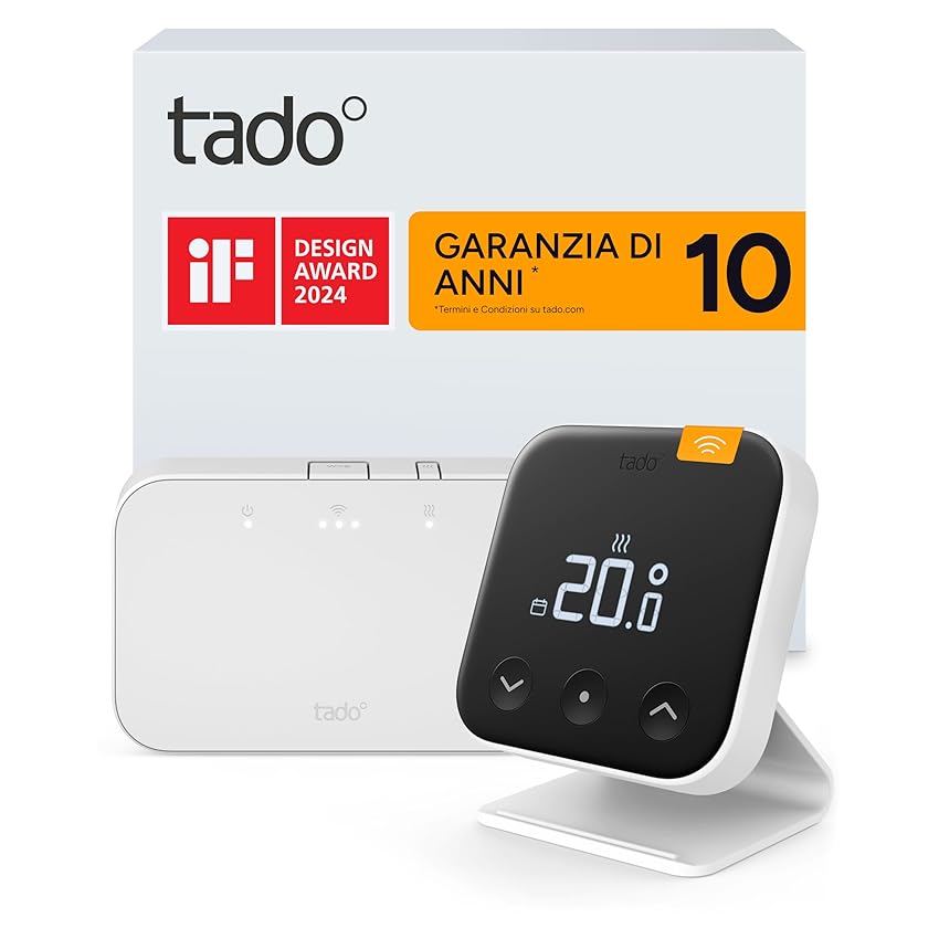 tado° Termostato X intelligente senza fili - Kit di base con termostato ambiente