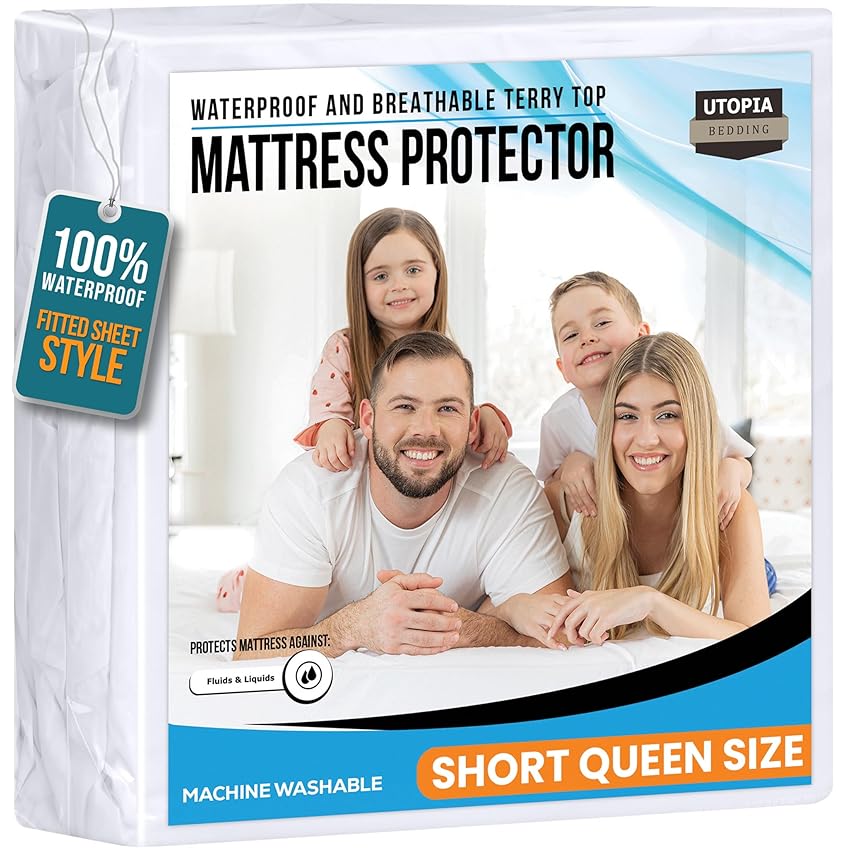 Utopia Bedding Coprimaterasso impermeabile corto queen size