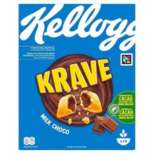 Kellogg's Krave Milk Choco | Gusto Cioccolato al Latte | Cereali per la Colazione