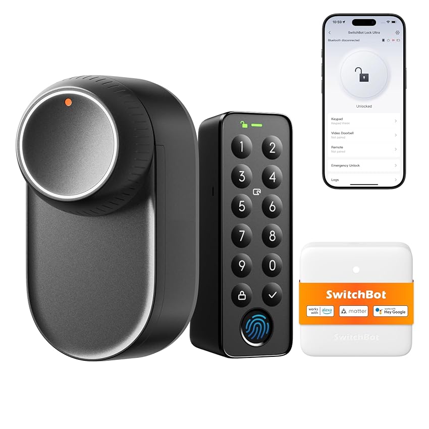SwitchBot WiFi Smart Lock Ultra Con Tastierino Touchscreen