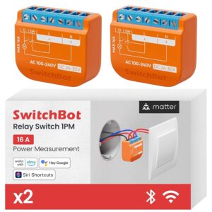 SwitchBot Smart Relay Switch 1PM Intelligente con Ripetitore Bluetooth Integrato