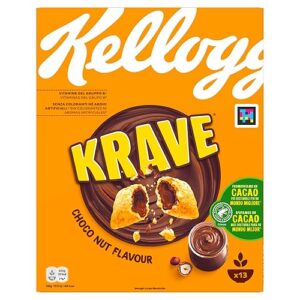 Kellogg's Krave Choco Nut | Gusto Cioccolato e Nocciola | Cereali per la Colazione