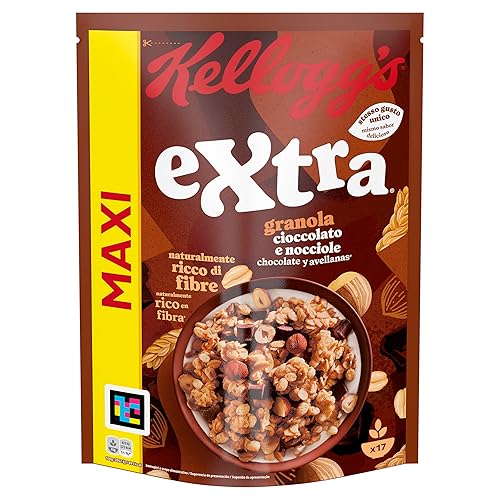 Kellogg's Cereali Extra | Gusto Cioccolato e Nocciole | Granola con Avena Croccante