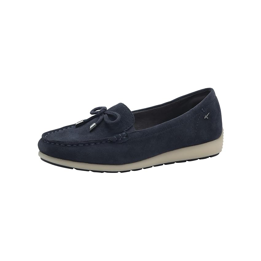 Tamaris Comfort mocassini da donna in pelle con fiocco