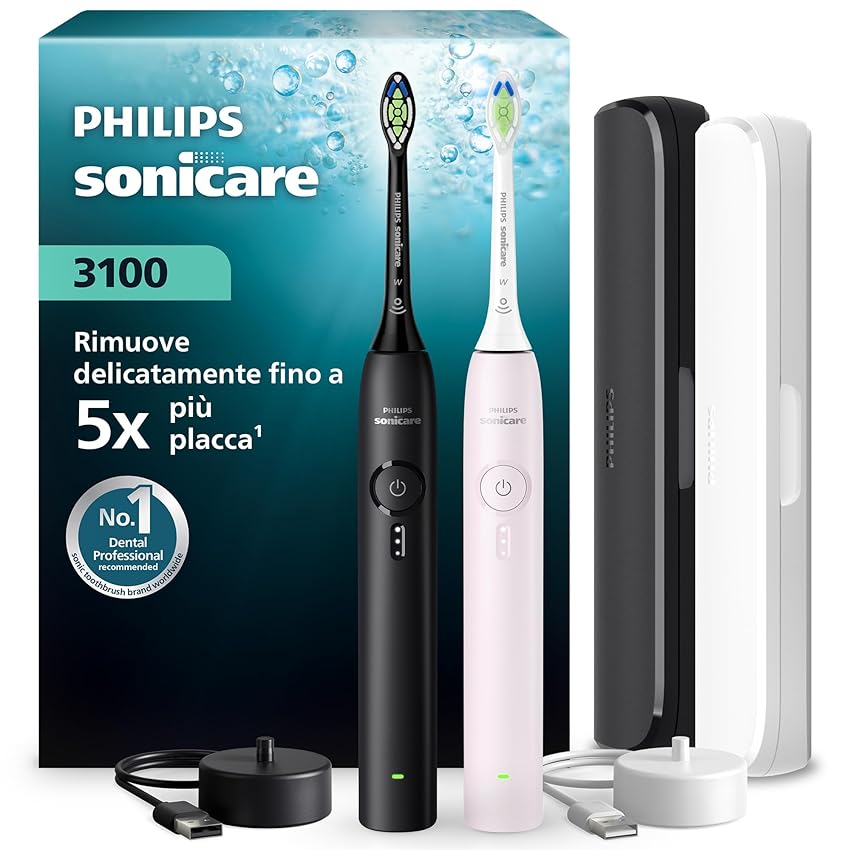 Spazzolino elettrico sonico Philips Sonicare Serie 3000 - Sensore di pressione Spazzolino elettrico sonico Philips Sonicare Serie 3000 - Sensore di pressione
