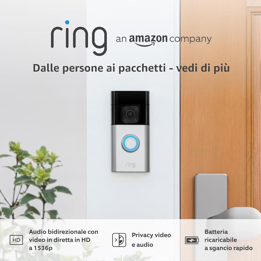 Ring Videocitofono Plus a batteria (Ultimo modello) Ring Videocitofono Plus a batteria (Ultimo modello)