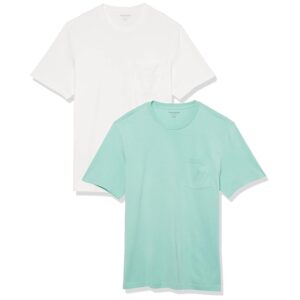 Amazon Essentials Maglietta Girocollo a Maniche Corte con Taschino dalla vestibilità Standard Uomo