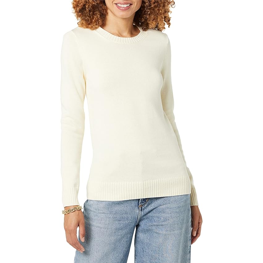 Amazon Essentials Maglione A Girocollo in 100% Cotone (Disponibile in Taglie Forti)