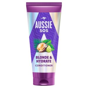 Aussie SOS Blonde & Hydrate Balsamo Antigiallo 350ml per Capelli Decolorati