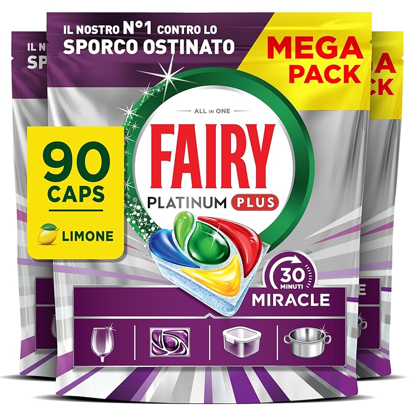 Fairy 30 Minuti Miracle Detersivo Pastiglie Lavastoviglie