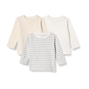 Amazon Essentials T-Shirt A Maniche Lunghe in Cotone 100% vestibilità Comoda Unisex Bambini e Ragazzi