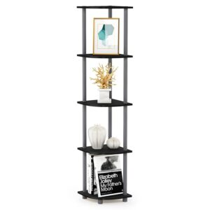 Furinno Libreria ad Angolo Black/Grey 5 livelli